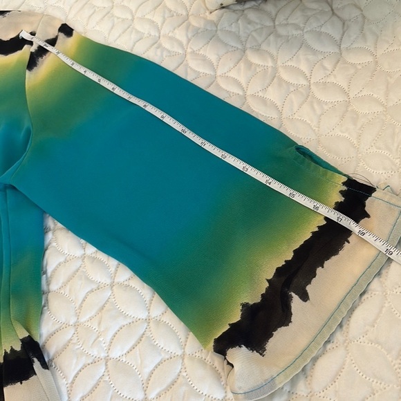 Nicole by Nicole Miller Chic Multicolor Tunic Top Gild Metallic Trim size XL - Picture 8 of 9